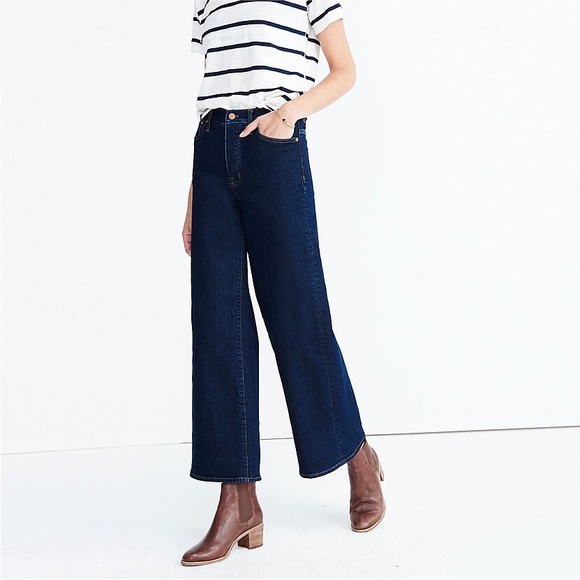ISO!! Madewell Wide-Leg Jeans, Dark Indigo Rinse